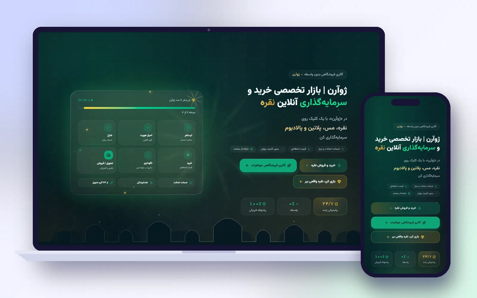 نمونه‌کار ژوآرن — بازار آنلاین نقره